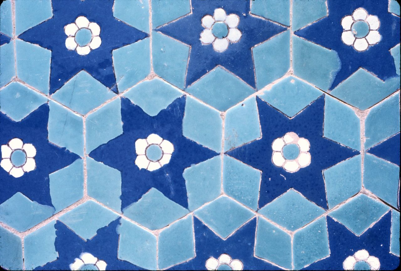Carreaux bleus de la Mosquée bleue de Mazar-e Charif